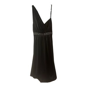Elegant Black Dress with Studded Detail Size Medium